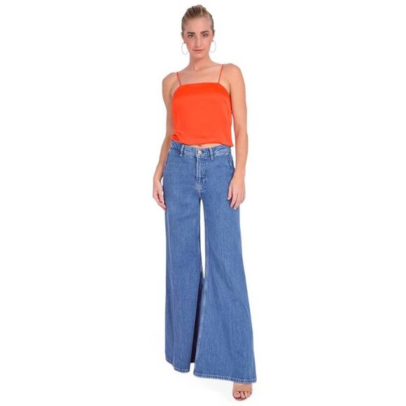 Frame The  Extra Wide Leg Jeans in Ocean Drive 25 - Picture 2 of 4